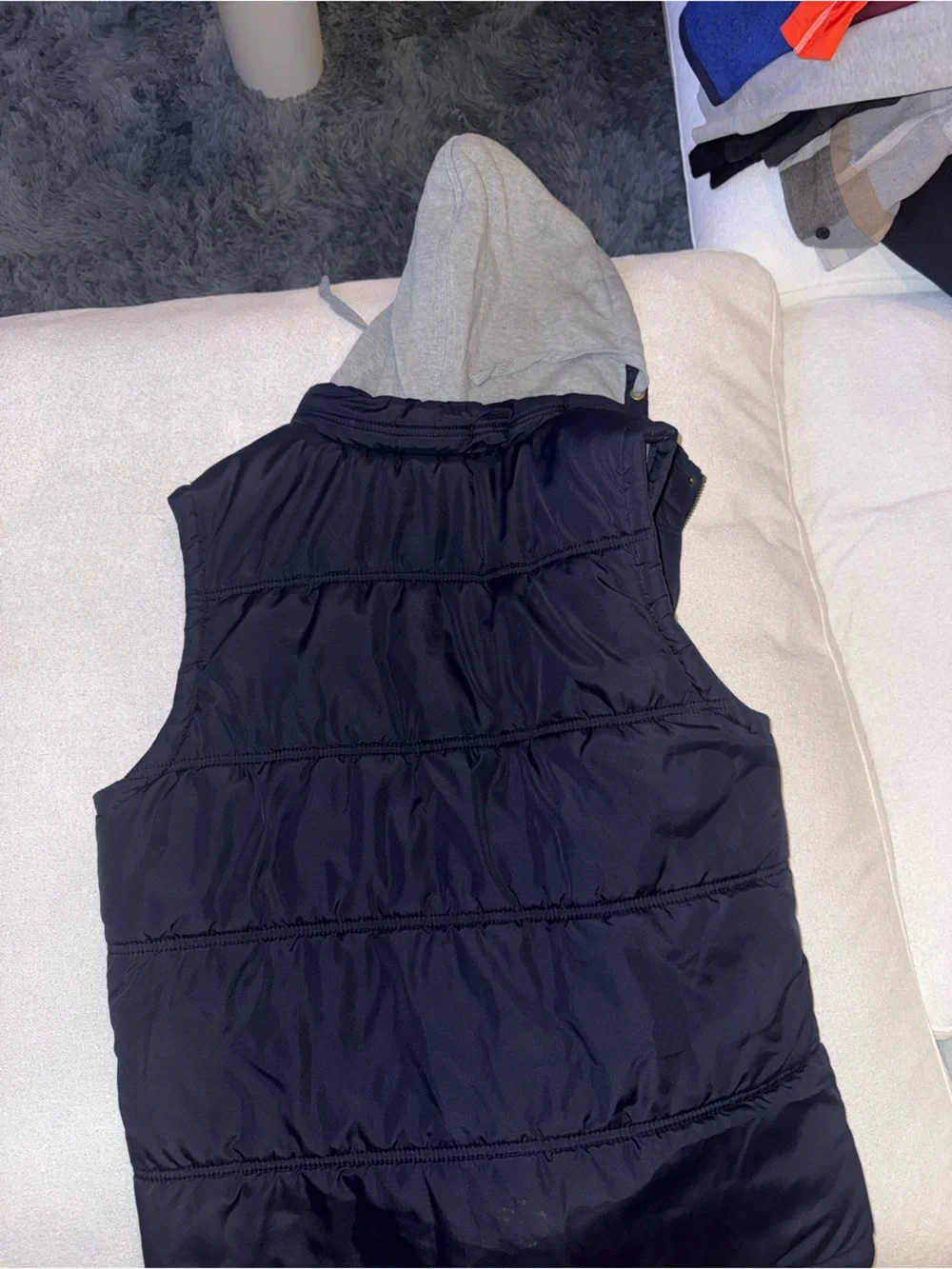 Men's Plaid Button-Up/Zip Vest